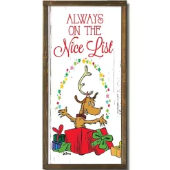 Sale Always on the Nice List Wall Plaque Christmas Art & Wall Decor