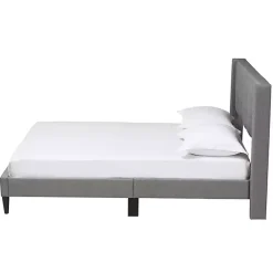 Kirklands Home Beds & Headboards|Amala Button Tufted Queen Bed Frame Gray