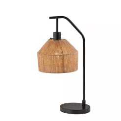 Kirklands Home Table Lamps|Amalfi Natural Rope Shade Table Lamp Blue