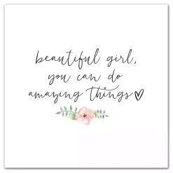 Kirklands Home Wall Quotes & Signs|Amazing Things Floral Canvas Art Print