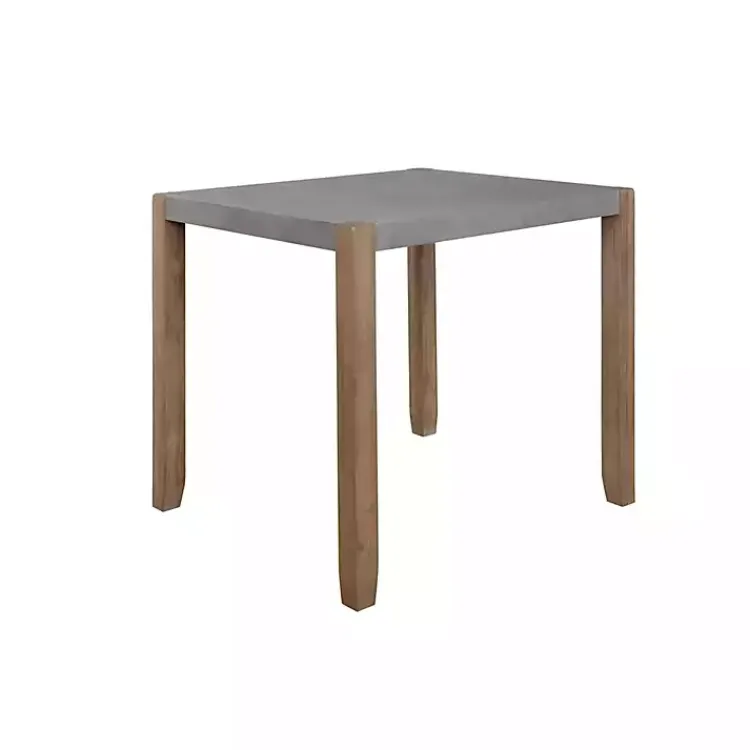 Kirklands Home Dining Tables|Amber Wood and Faux Concrete Dining Table