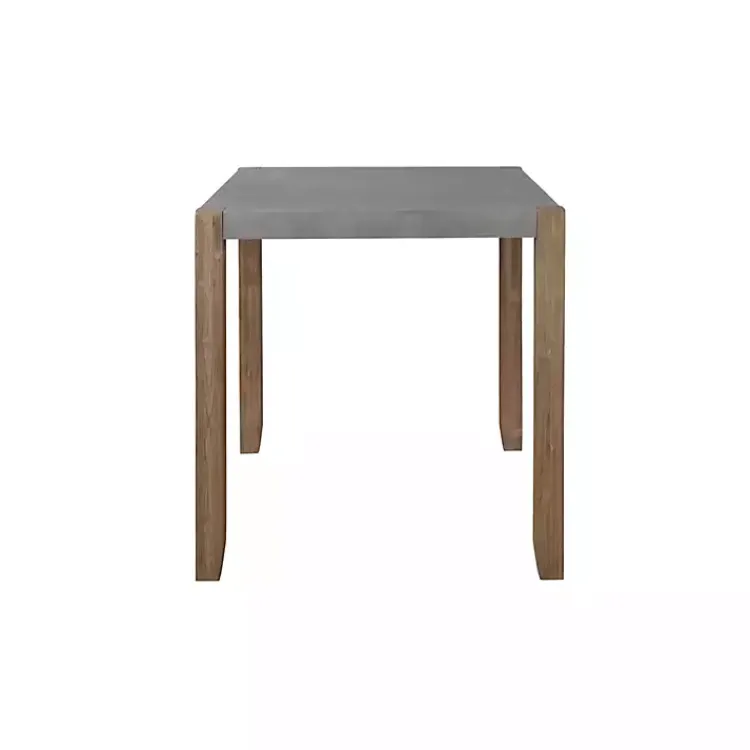 Kirklands Home Dining Tables|Amber Wood and Faux Concrete Dining Table