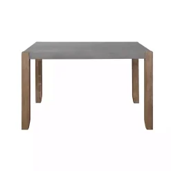 Kirklands Home Dining Tables|Amber Wood Faux Concrete Top Dining Table Brown