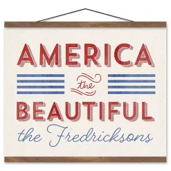 Kirklands Home Wall Plaques|America the Beautiful Personalized Hanging Canvas