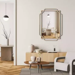 Kirklands Home Decorative Mirrors|Amir Bronze Metal Wall Mirror