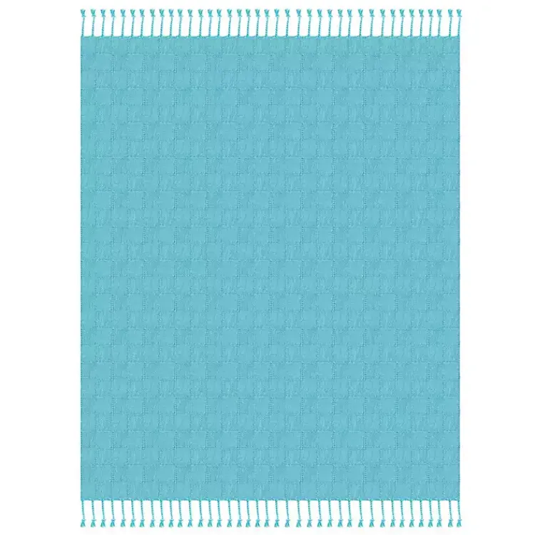Angel Checkered Weave Fringe Throw Blankets & Throws