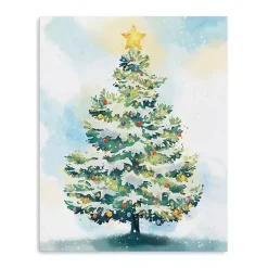 Angelic Christmas Tree Canvas Art Print Christmas Art & Wall Decor