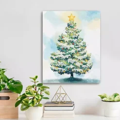 Angelic Christmas Tree Canvas Art Print Christmas Art & Wall Decor