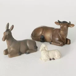 Animals at the Inn 3-pc. Figurine Set Christmas Decorations