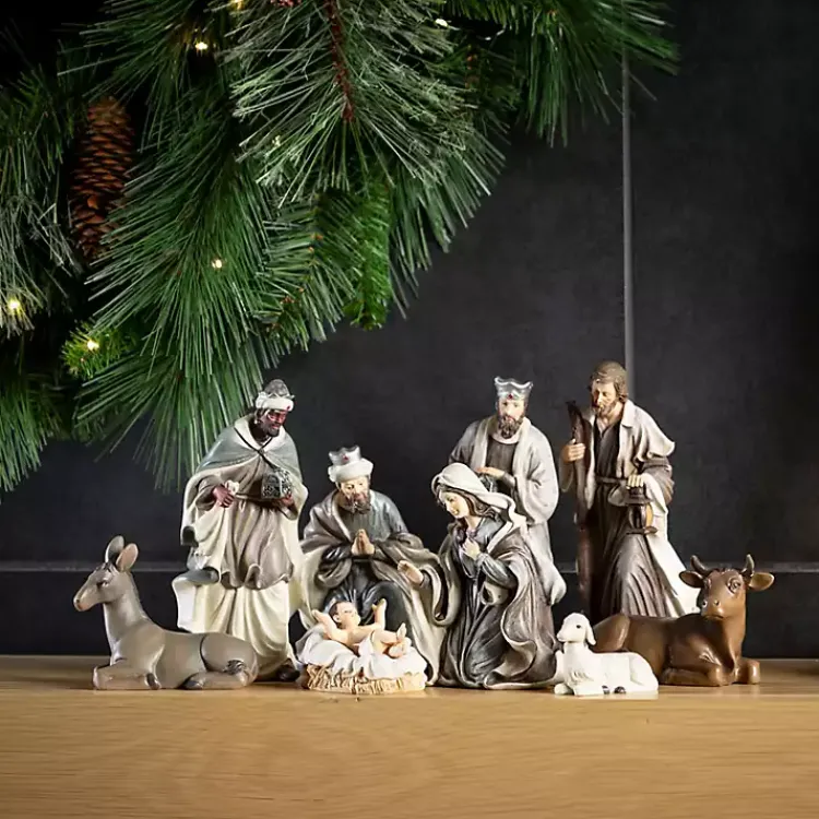 Animals at the Inn 3-pc. Figurine Set Christmas Decorations