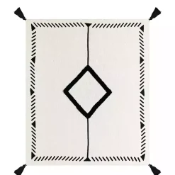 Best Anna Black And White Diamond Throw Blankets & Throws