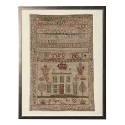 Kirklands Home Framed Art|Antique Alphabet Sampler Framed Wall Art White