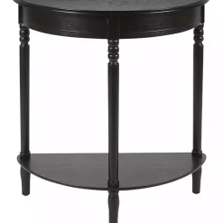 Kirklands Home Console Tables|Antique Half Round Console Table Black
