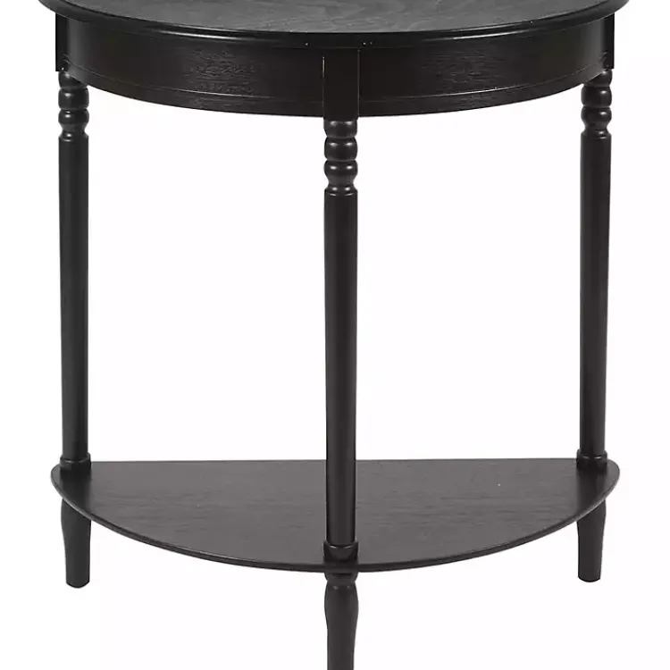 Kirklands Home Console Tables|Antique Half Round Console Table Black