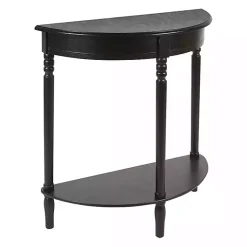 Kirklands Home Console Tables|Antique Half Round Console Table Black