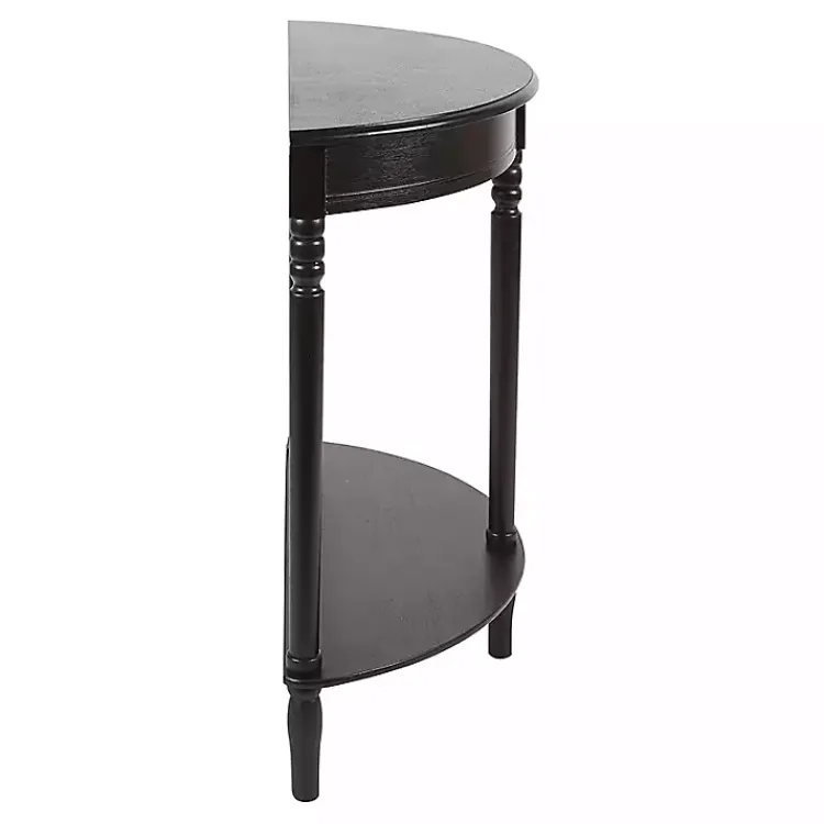 Kirklands Home Console Tables|Antique Half Round Console Table Black