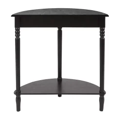 Kirklands Home Console Tables|Antique Half Round Console Table Black