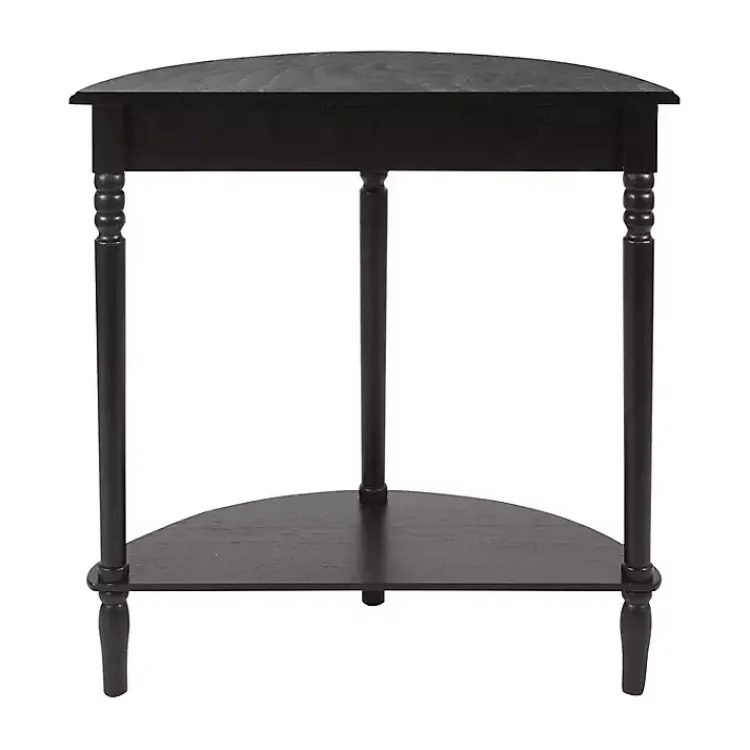 Kirklands Home Console Tables|Antique Half Round Console Table Black