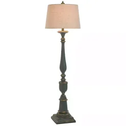 Kirklands Home Floor Lamps|Antique Bourgault Floor Lamp Blue