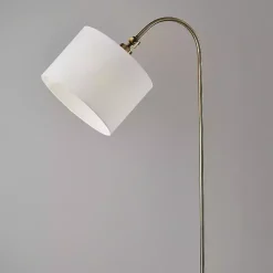 Kirklands Home Floor Lamps|Antique Brass Arc Floor Lamp White