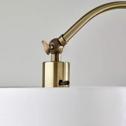 Kirklands Home Floor Lamps|Antique Brass Arc Floor Lamp White