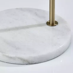 Kirklands Home Floor Lamps|Antique Brass Arc Floor Lamp White