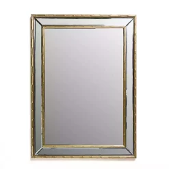 Kirklands Home Decorative Mirrors|Antique Brass Bamboo Wall Mirror