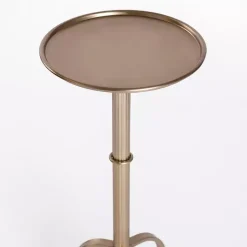 Kirklands Home Accent & End Tables|Antique Brass Metal Tripod Cocktail Table Gold