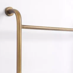 Kirklands Home Wall Storage|Antique Brass Metal Wall Ladder Gold