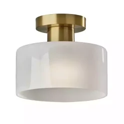 Kirklands Home Flush Mount Lighting|Antique Brass Rhodes Flush Mount Light Gold