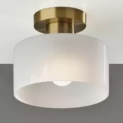 Kirklands Home Flush Mount Lighting|Antique Brass Rhodes Flush Mount Light Gold