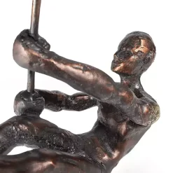 Clearance Antique Bronze Pole Vaulter Figurine, 15 in. Statues & Figurines