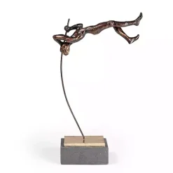 Best Antique Bronze Pole Vaulter Figurine, 17 in. Statues & Figurines