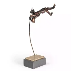 Best Antique Bronze Pole Vaulter Figurine, 17 in. Statues & Figurines
