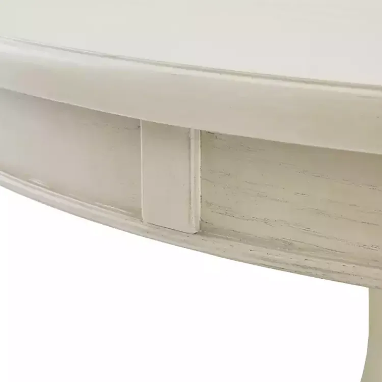 Kirklands Home Dining Tables|Antique Cream Wood Pedestal Round Dining Table White