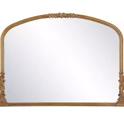 Kirklands Home Decorative Mirrors|Antique Baroque Arched Wall Mirror Gold