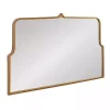 Kirklands Home Decorative Mirrors|Antique Gold Metal Wide Arched Wall Mirror