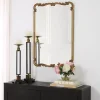 Kirklands Home Decorative Mirrors|Antique Gold Ornate Rectangular Wall Mirror
