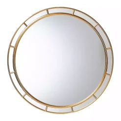 Kirklands Home Decorative Mirrors|Antique Goldleaf Round Wall Mirror