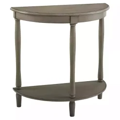 Kirklands Home Console Tables|Antique Demilune Side Table Gray