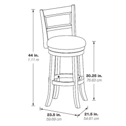 Kirklands Home Bar Stools & Counter Height Stools|Antique Gray Upholstered Swivel Bar Stool Ivory