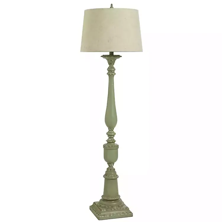 Kirklands Home Floor Lamps|Antique Bourgault Floor Lamp Green