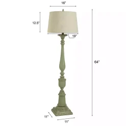 Kirklands Home Floor Lamps|Antique Bourgault Floor Lamp Green
