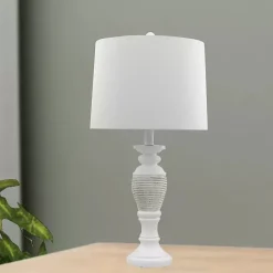 Kirklands Home Table Lamps|Antique Spun Center Table Lamps, Set of 2 Ivory