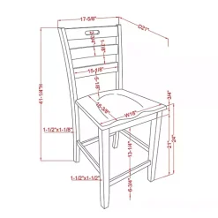 Kirklands Home Bar Stools & Counter Height Stools|Antique Light Wood Counter Stools, Set of 2 Gray