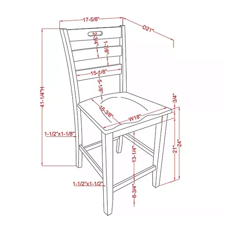 Kirklands Home Bar Stools & Counter Height Stools|Antique Light Wood Counter Stools, Set of 2 Gray