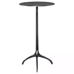 Kirklands Home Accent & End Tables|Antique Nickel Round Tripod Accent Table Gray