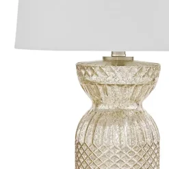 Kirklands Home Table Lamps|Antique Textured Glass Luxuria Table Lamp Silver