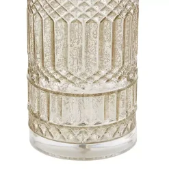 Kirklands Home Table Lamps|Antique Textured Glass Luxuria Table Lamp Silver