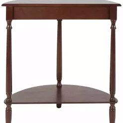 Kirklands Home Console Tables|Antique Walnut Half Round Console Table Brown